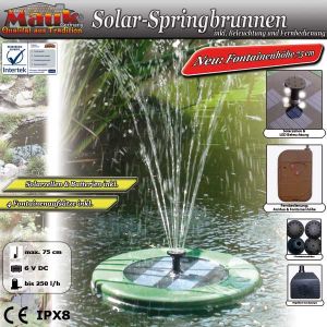 Solarspringbrunnenpumpe (Scheibenform), grn