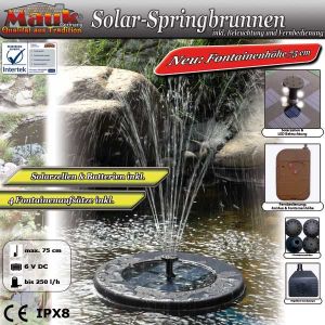 Solarspringbrunnenpumpe (Scheibenform), schwarz