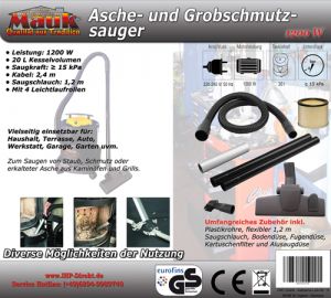 MAUK Asche und Grobschmutz Sauger elektrisch 20L (Handelsretoure