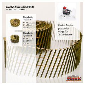 Mauk Munition fr Druckluft Coil Nagler MCN55 Art.Nr. #2111 , tw