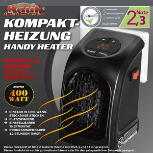 MAUK Handy Smartphone Heater 400W 220-240V Handelsretoure