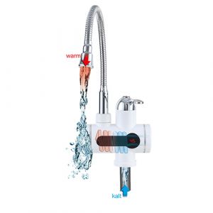 MAUK Wasserhahn | flexibler Hahn mit Durchlauferhitzer und LED T